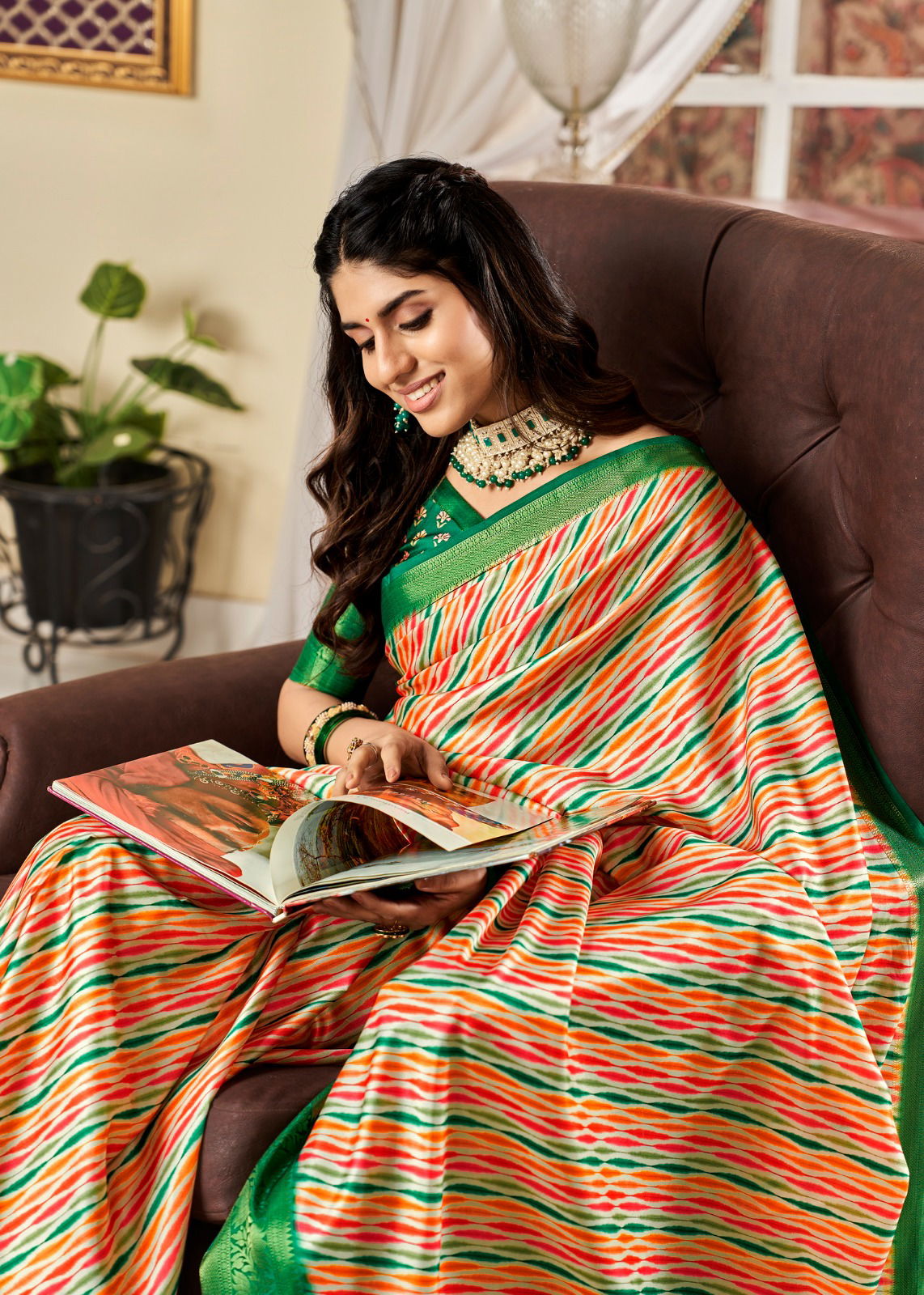 Sunheri Rajpath Designer Satin Printed Sarees Catalog